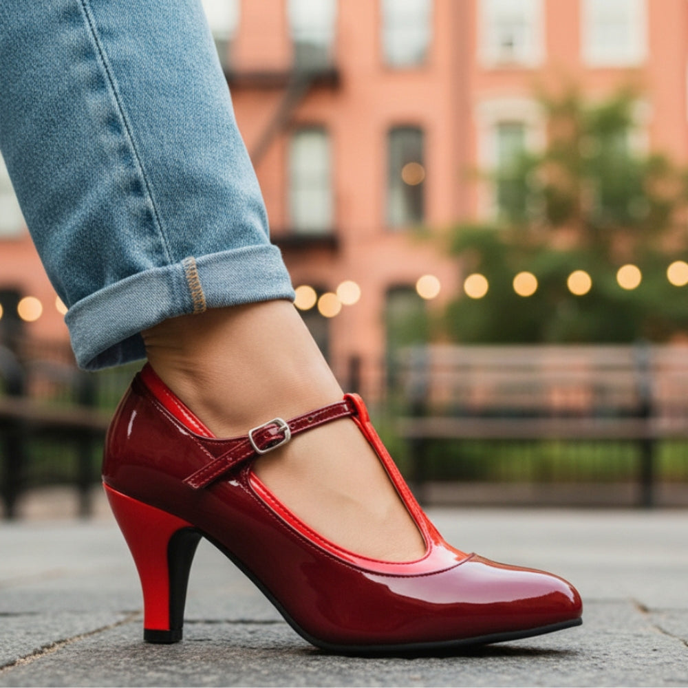 Véra T-Strap Heels