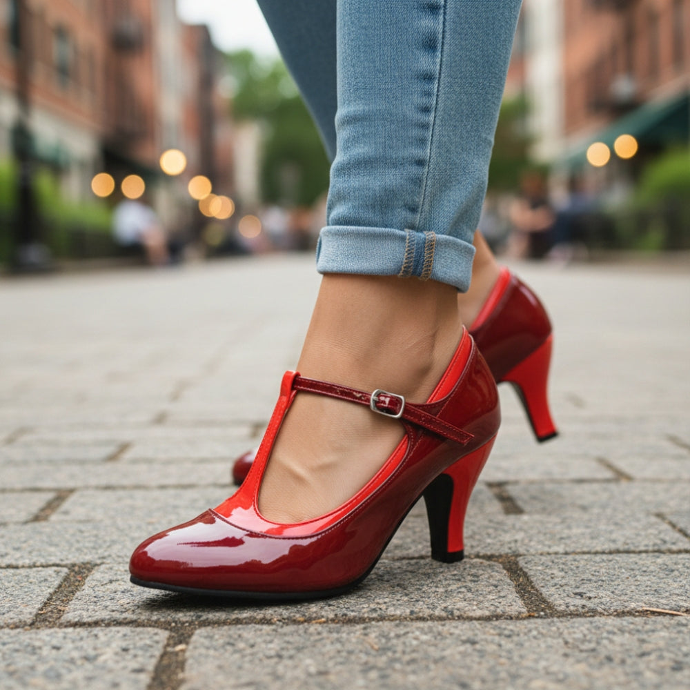Véra T-Strap Heels