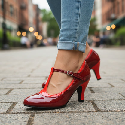 Véra T-Strap Heels