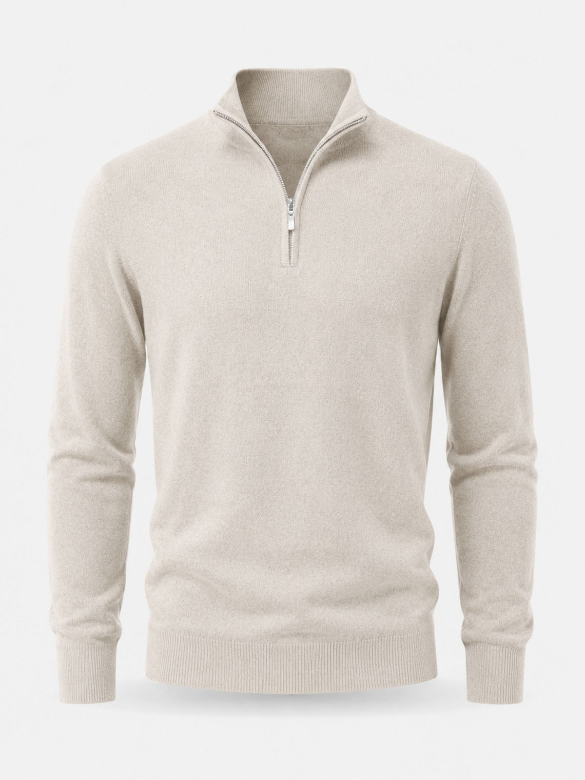 Merino Crest | Mens Quarter-Zip Wool Sweater