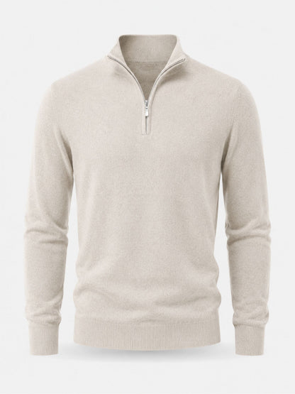 Merino Crest | Mens Quarter-Zip Wool Sweater
