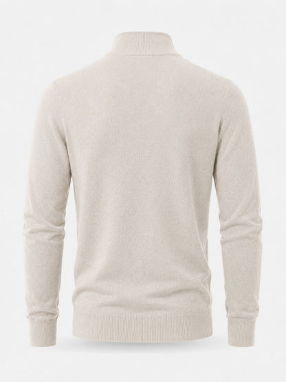 Merino Crest | Mens Quarter-Zip Wool Sweater