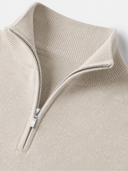 Merino Crest | Mens Quarter-Zip Wool Sweater
