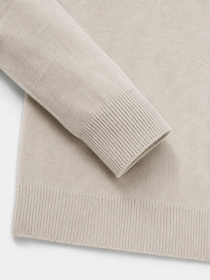 Merino Crest | Mens Quarter-Zip Wool Sweater