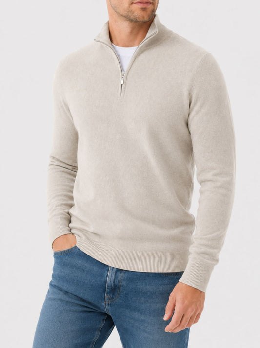 Merino Crest | Mens Quarter-Zip Wool Sweater