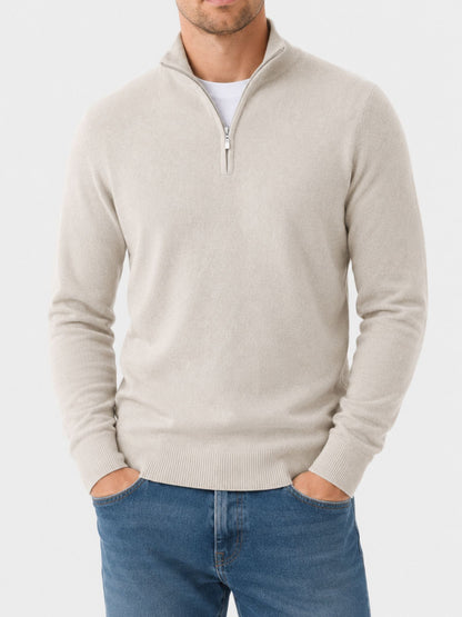 Merino Crest | Mens Quarter-Zip Wool Sweater