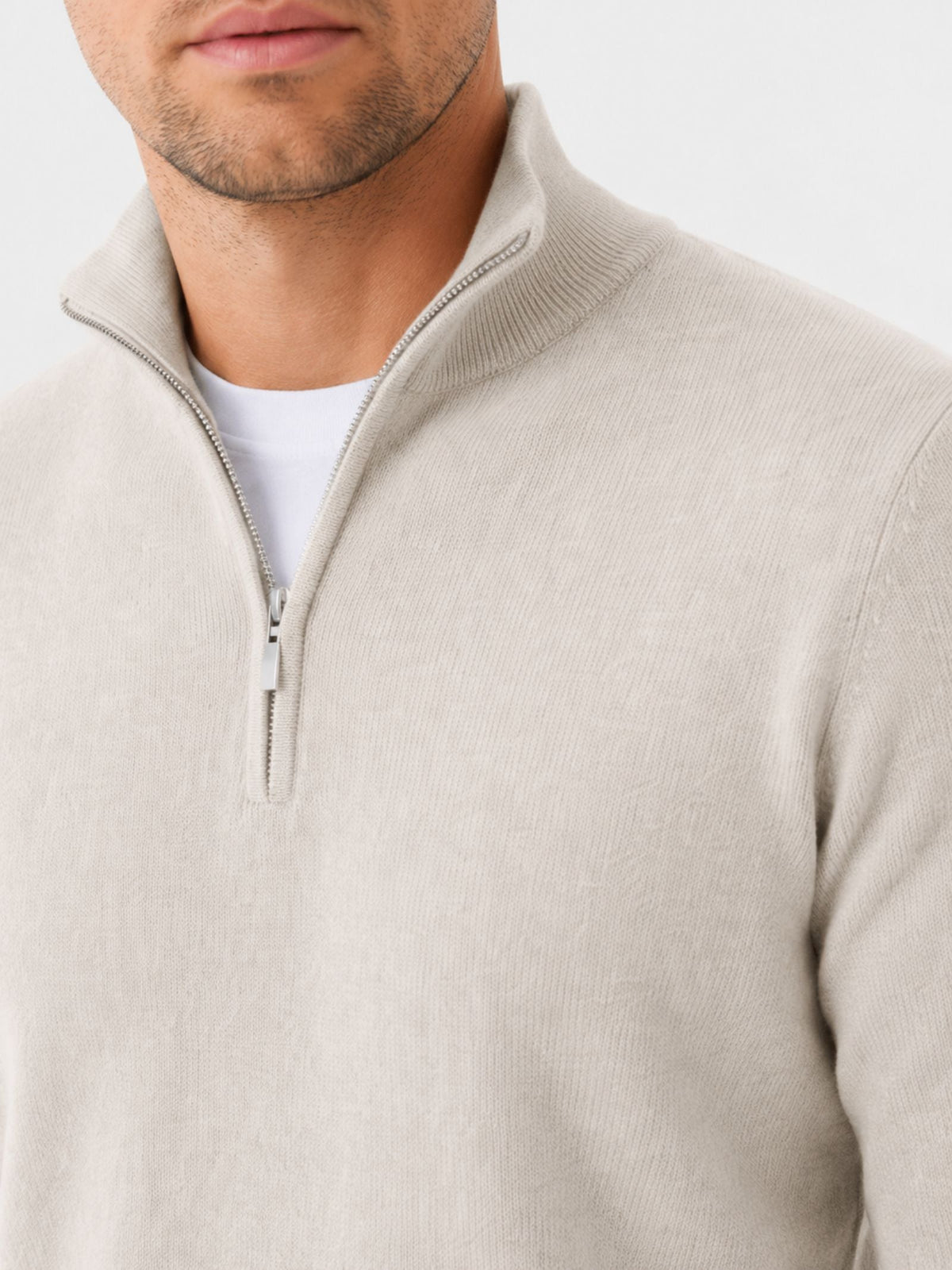 Merino Crest | Mens Quarter-Zip Wool Sweater