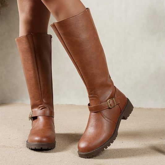 Rider Arc | Womens Buckle Knee-High Boots