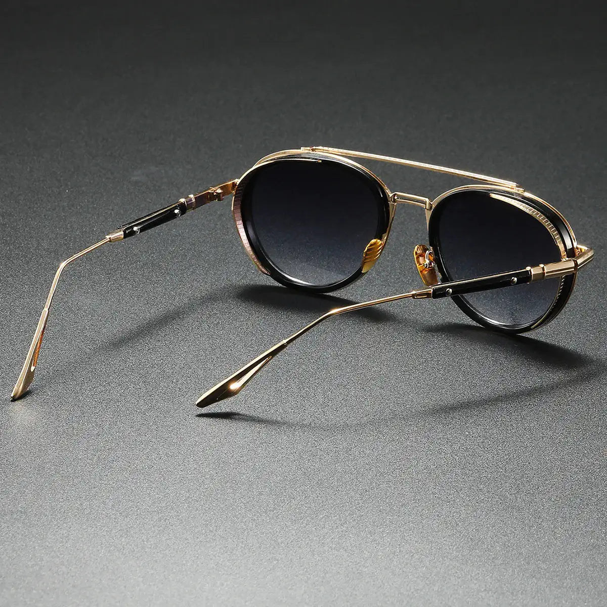 Aviaro Steampunk Double-Bridge Aviator Sunglasses 