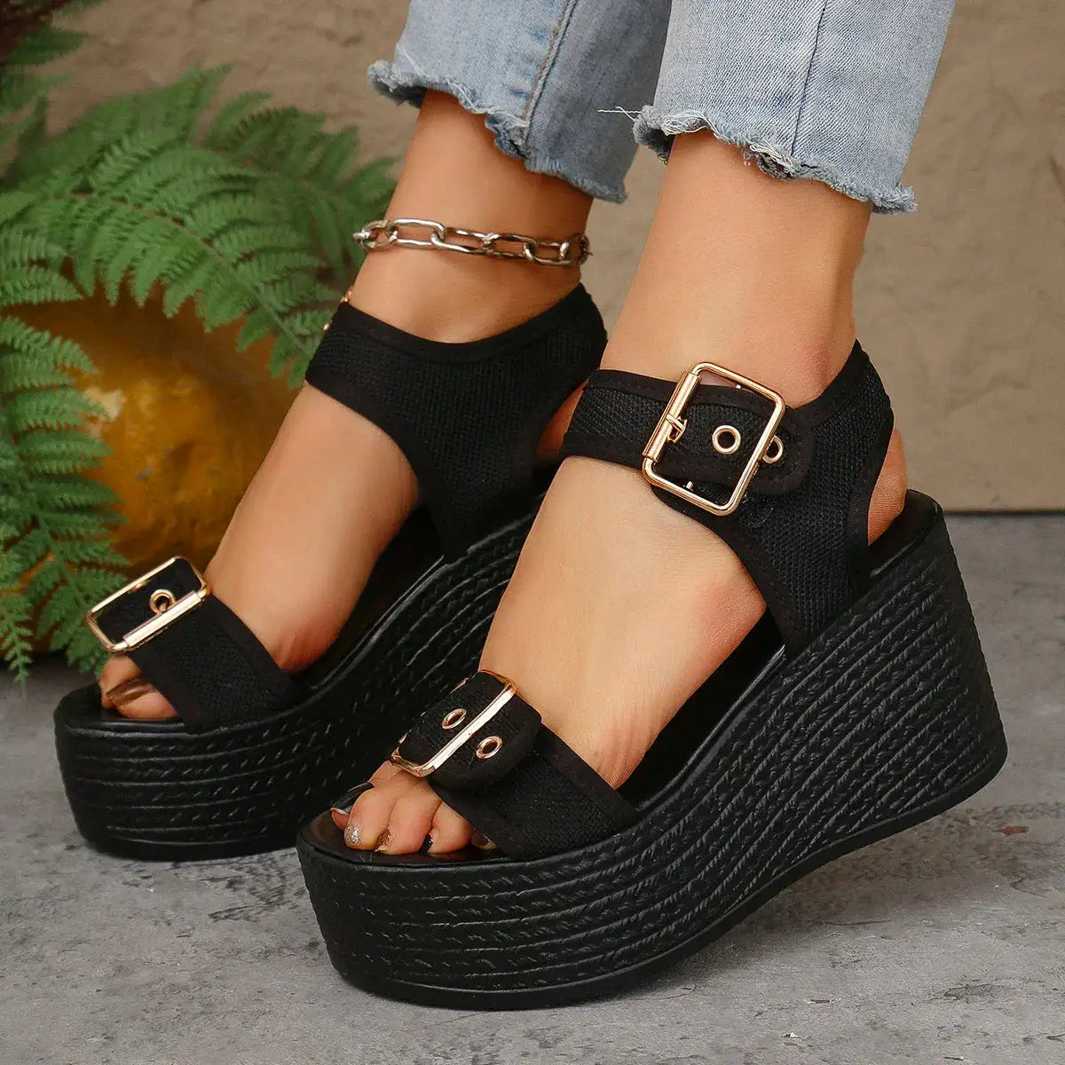 Ibiza Platform Wedge Sandal 