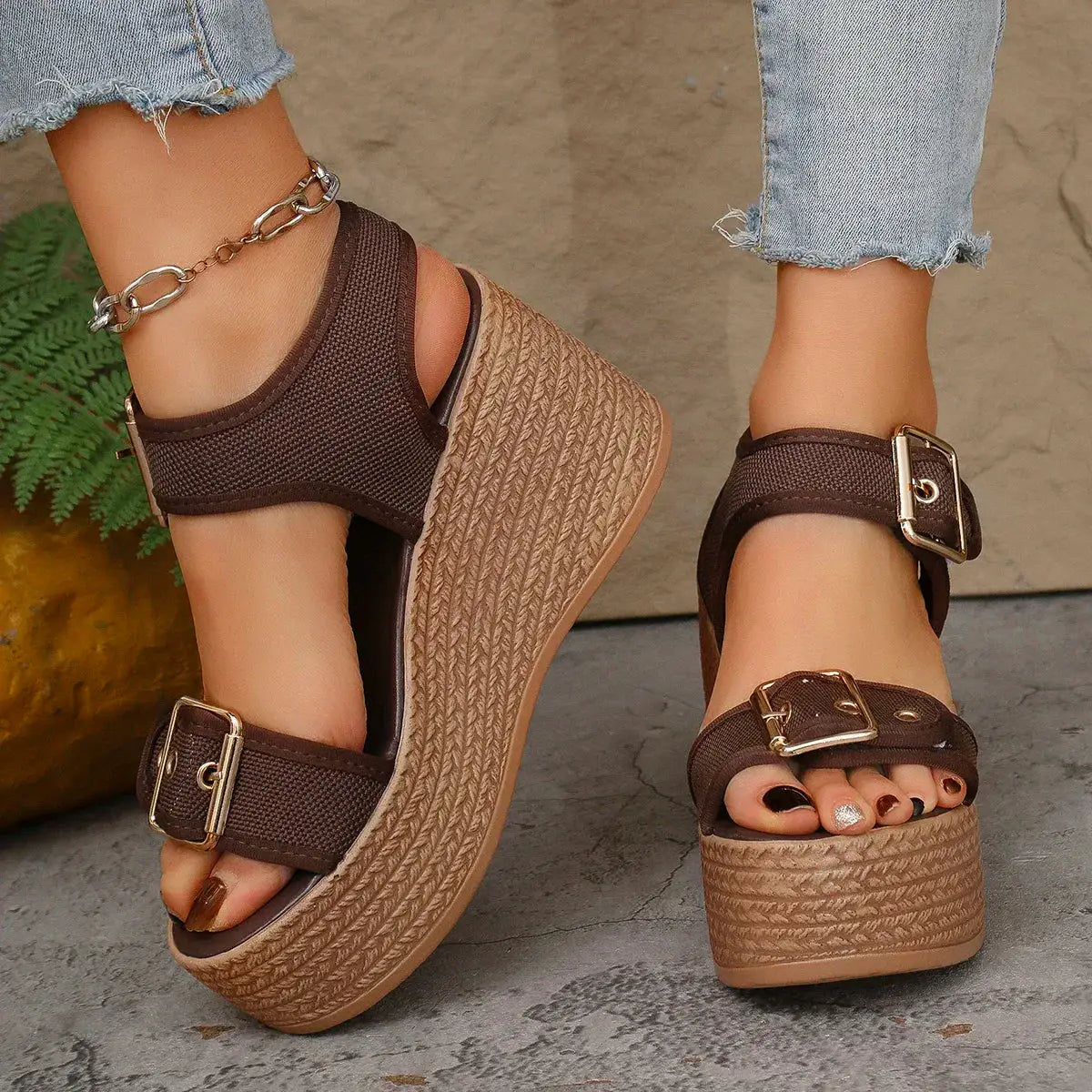Ibiza Platform Wedge Sandal 