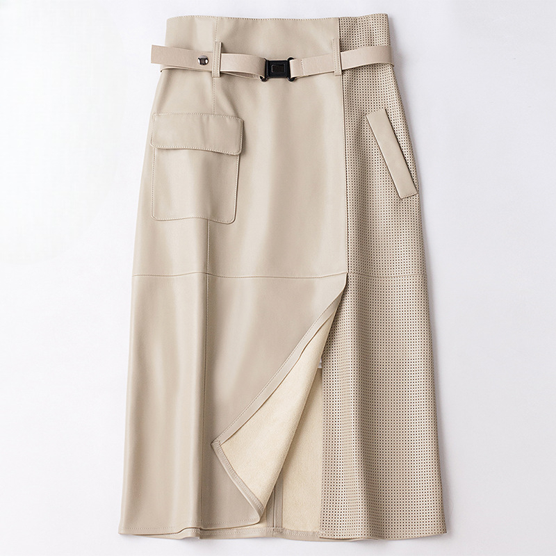 Vellure | Womens Sheepskin Leather Skirt