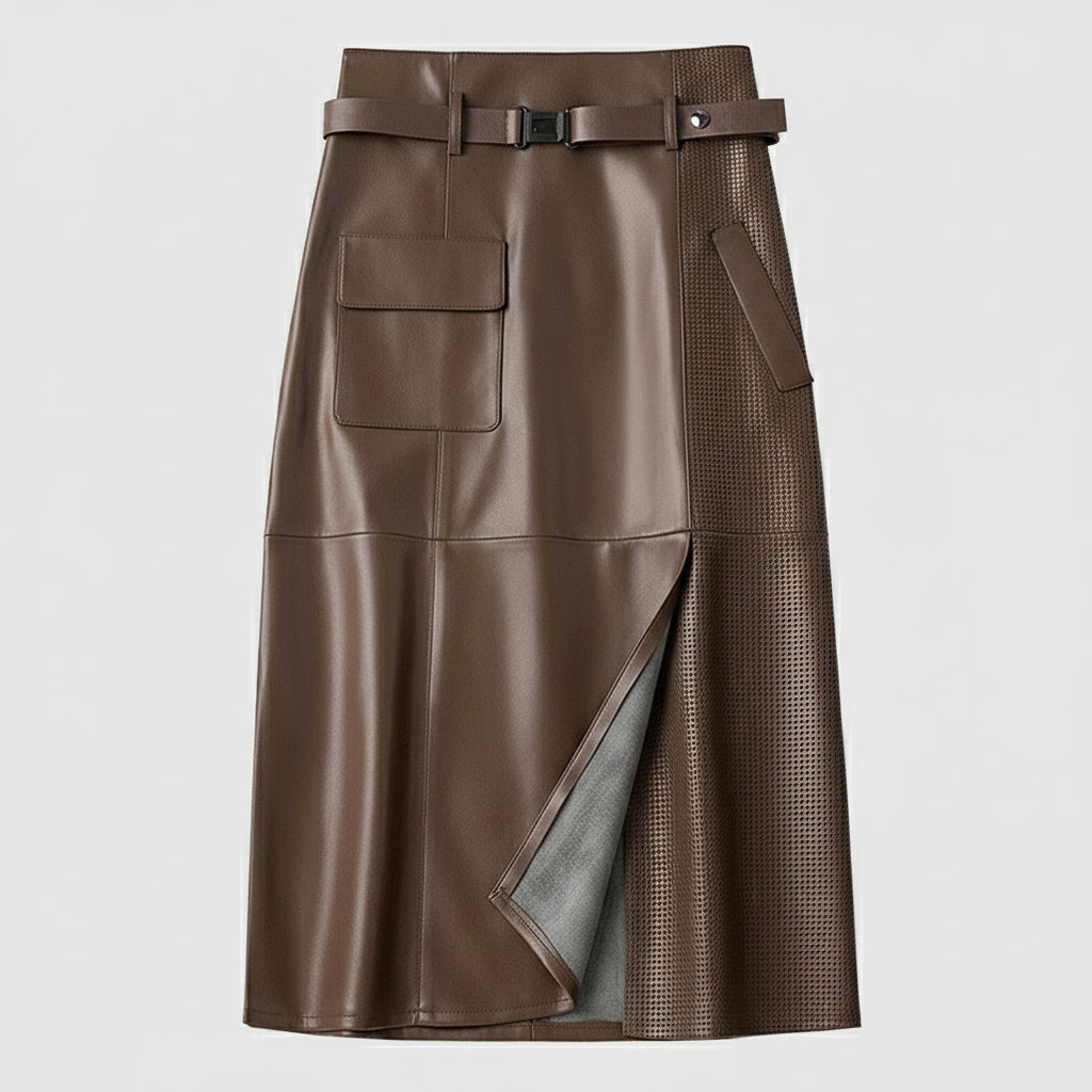 Vellure | Womens Sheepskin Leather Skirt