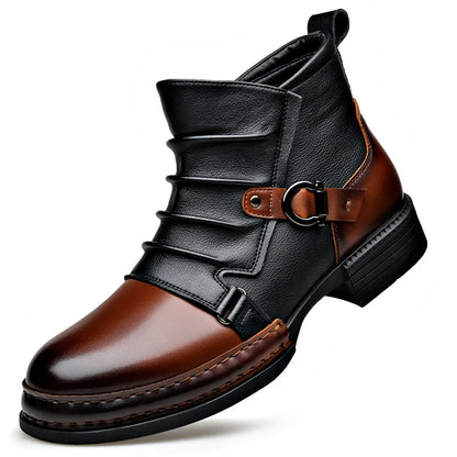 Forge Arc | Leather Buckle Ankle Boots