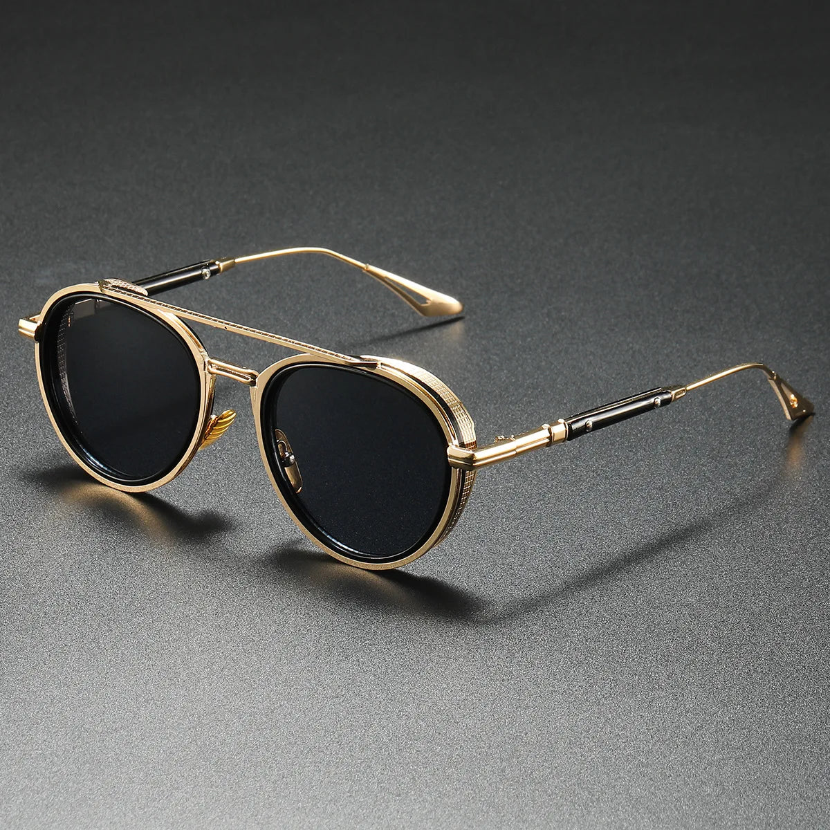 Aviaro Steampunk Double-Bridge Aviator Sunglasses