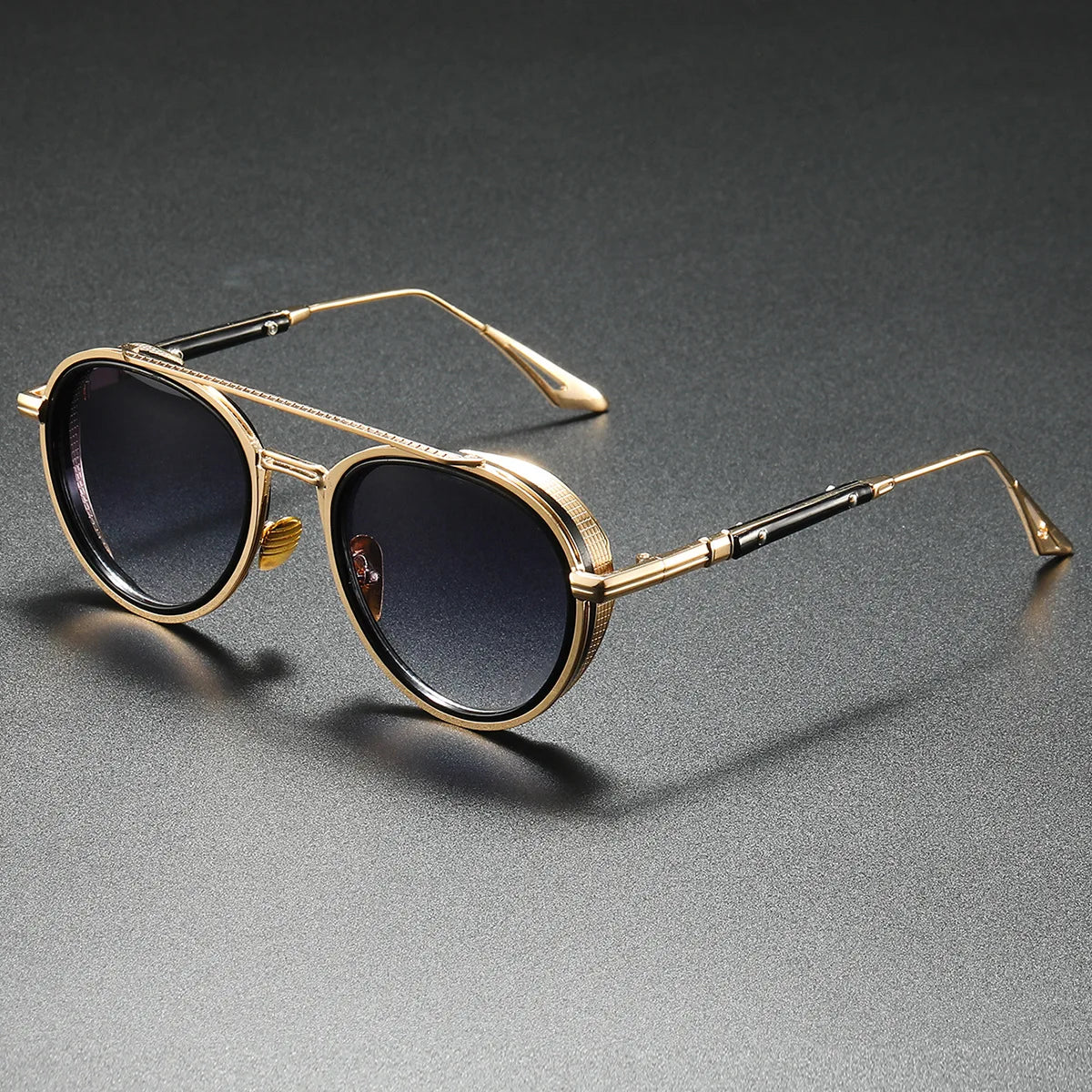 Aviaro Steampunk Double-Bridge Aviator Sunglasses