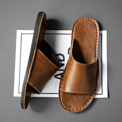 Solway | Genuine Leather Slide Sandals