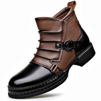 Forge Arc | Leather Buckle Ankle Boots