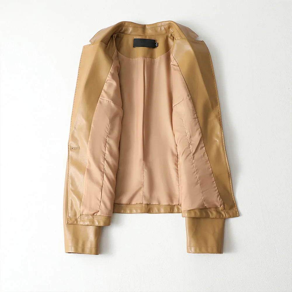 Atelier Noir | Womens Lambskin Leather Tailored Blazer