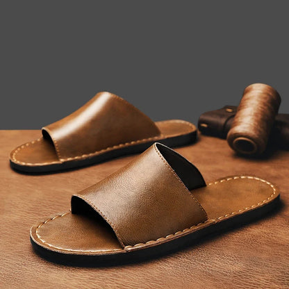 Solway | Genuine Leather Slide Sandals