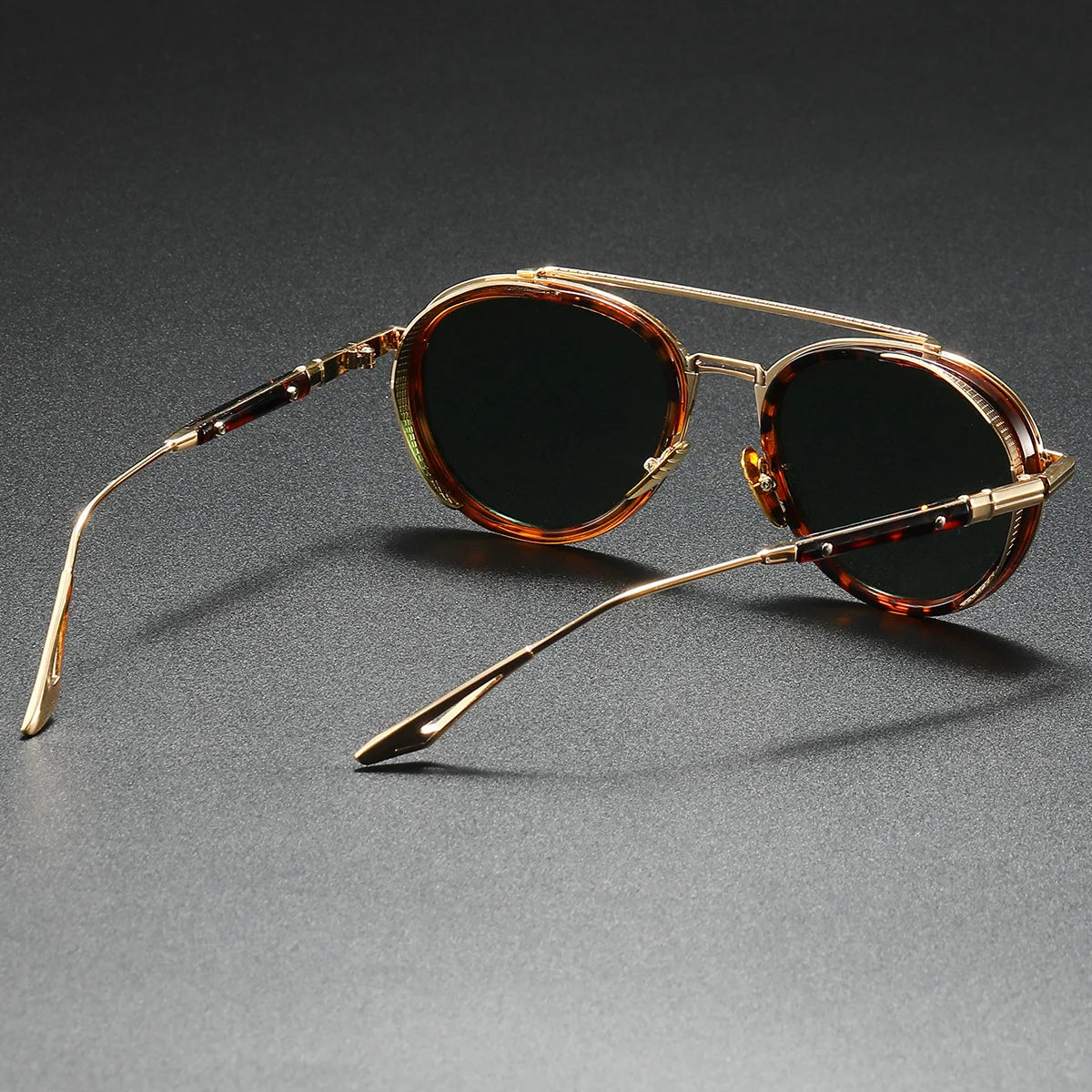 Aviaro Steampunk Double-Bridge Aviator Sunglasses