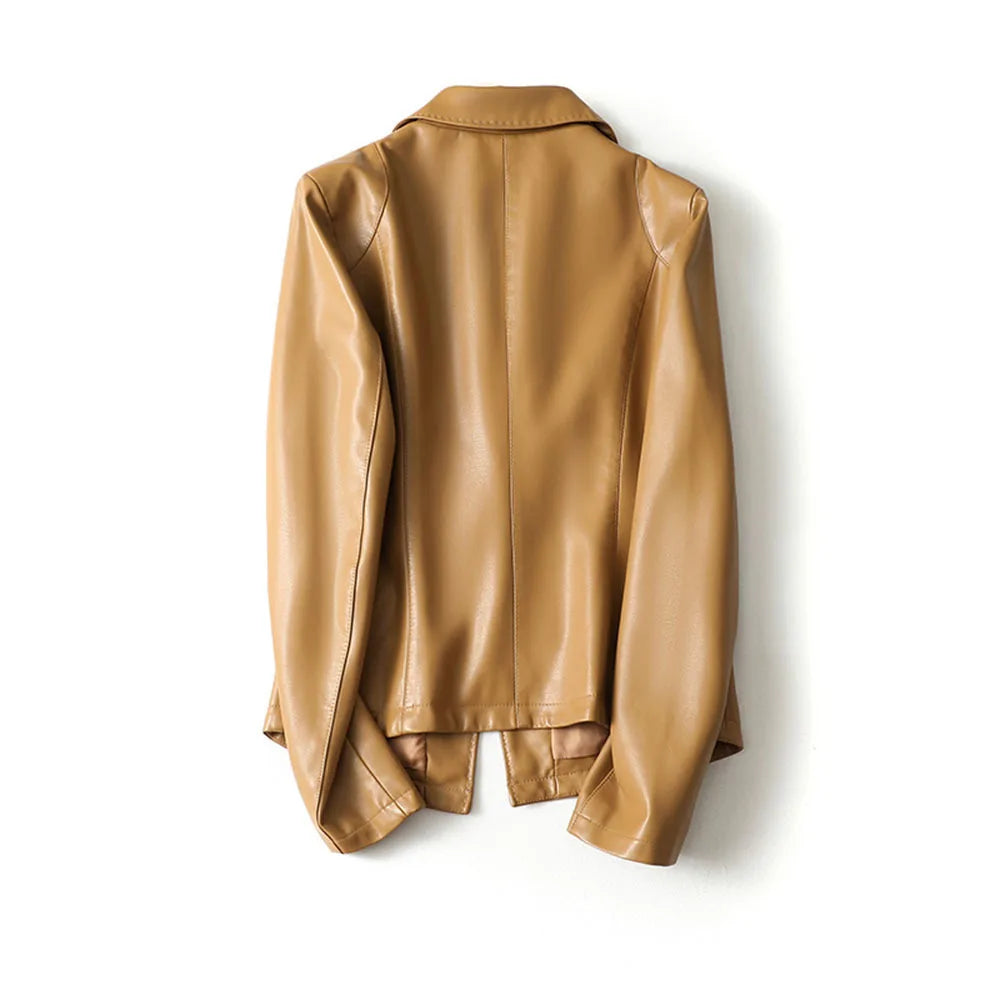Atelier Noir | Womens Lambskin Leather Tailored Blazer