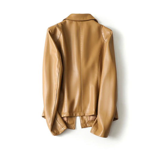 Atelier Noir | Womens Lambskin Leather Tailored Blazer