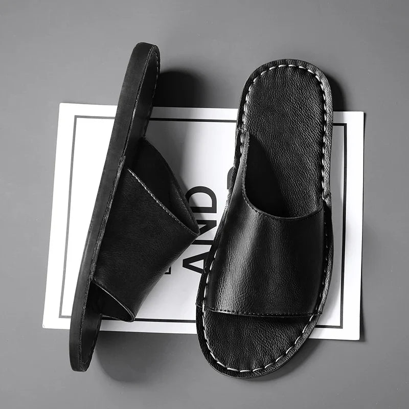 Solway | Genuine Leather Slide Sandals