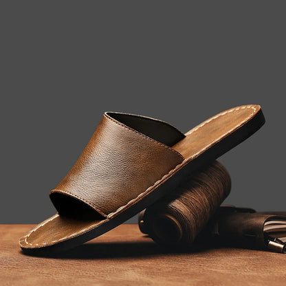 Solway | Genuine Leather Slide Sandals