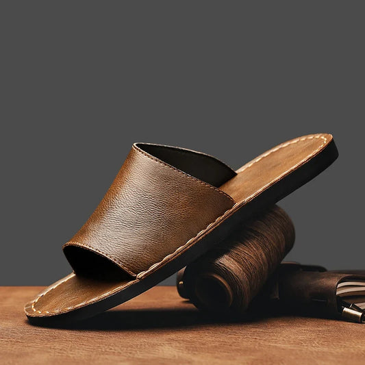 Solway | Genuine Leather Slide Sandals