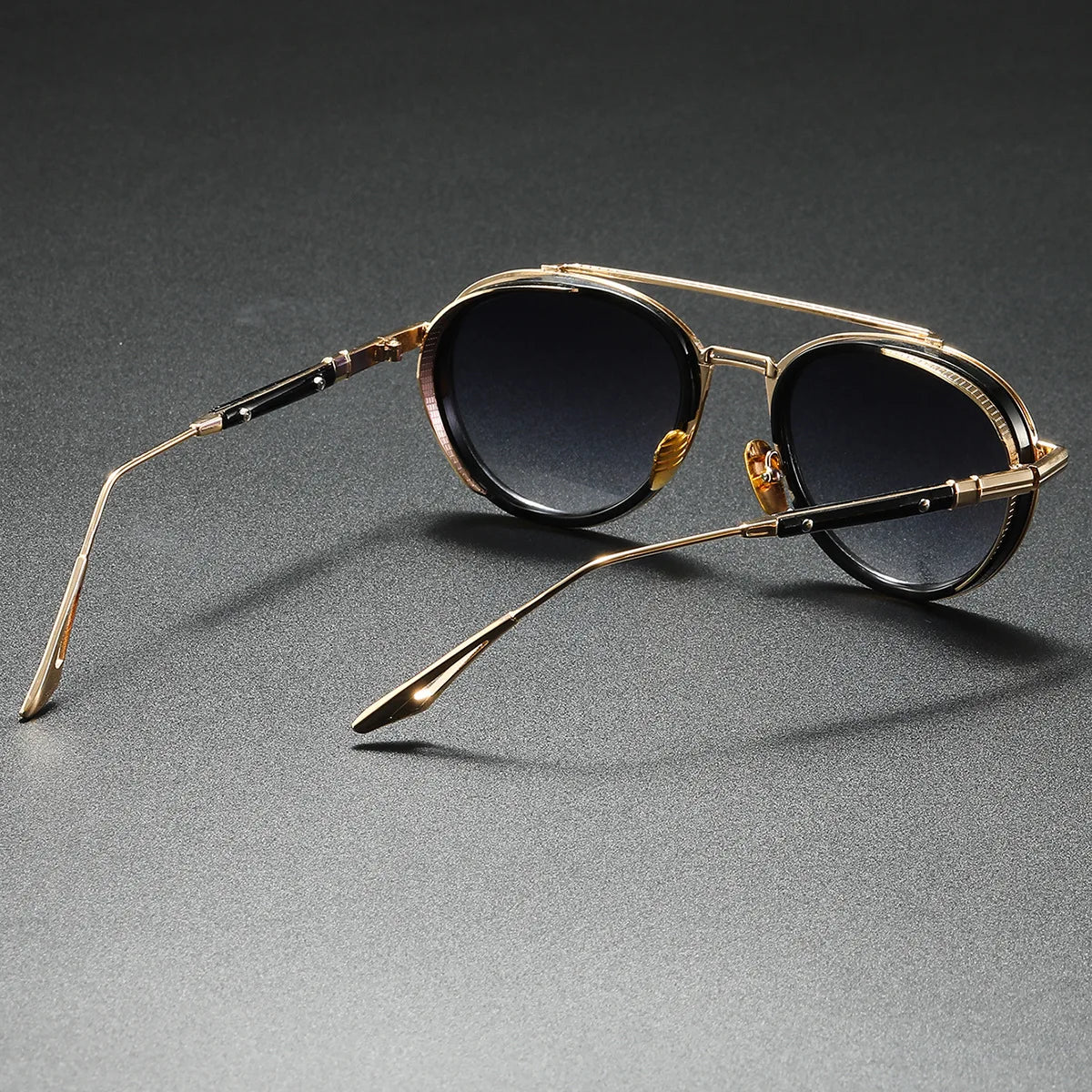 Aviaro Steampunk Double-Bridge Aviator Sunglasses