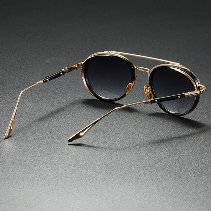 Aviaro Steampunk Double-Bridge Aviator Sunglasses