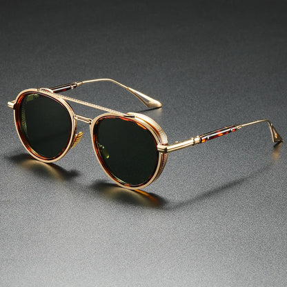 Aviaro Steampunk Double-Bridge Aviator Sunglasses