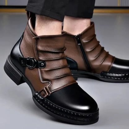 Forge Arc | Leather Buckle Ankle Boots
