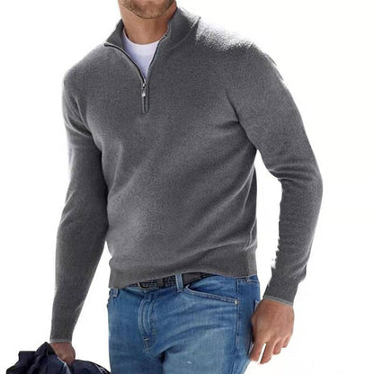 Merino Crest | Mens Quarter-Zip Wool Sweater