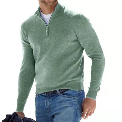 Merino Crest | Mens Quarter-Zip Wool Sweater