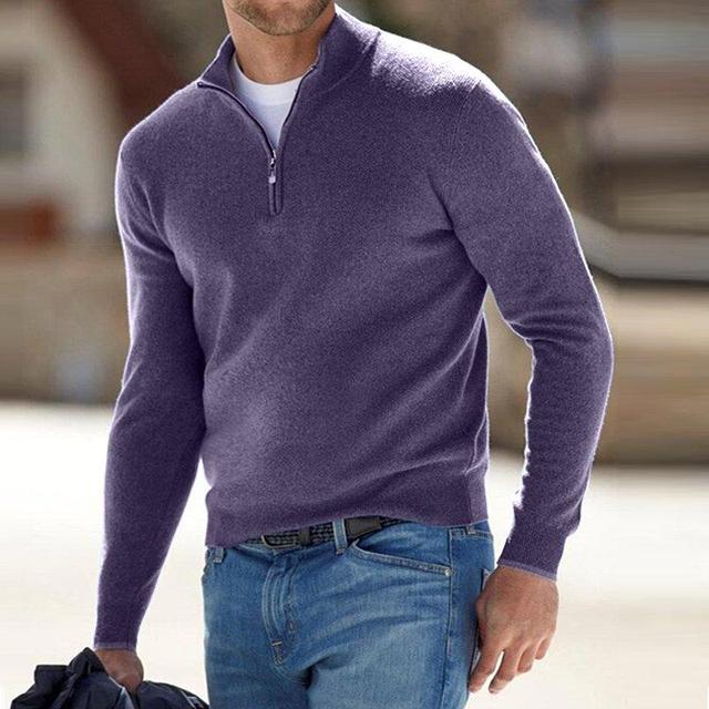 Merino Crest | Mens Quarter-Zip Wool Sweater