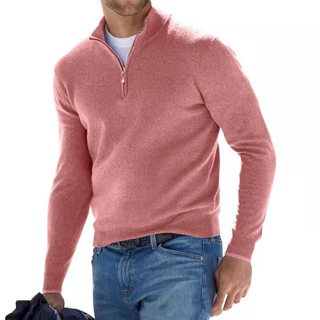 Merino Crest | Mens Quarter-Zip Wool Sweater