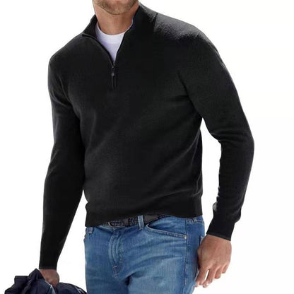 Merino Crest | Mens Quarter-Zip Wool Sweater