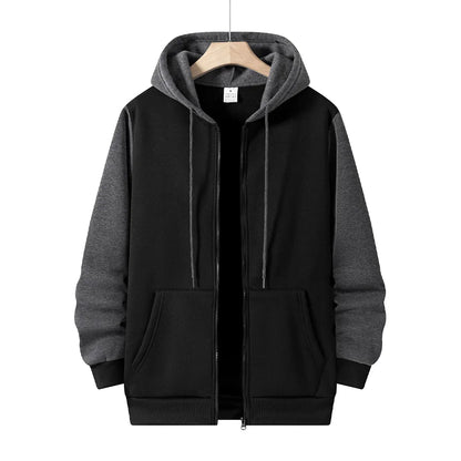 Calder | Mens Fall Two-Tone Zip Hoodie