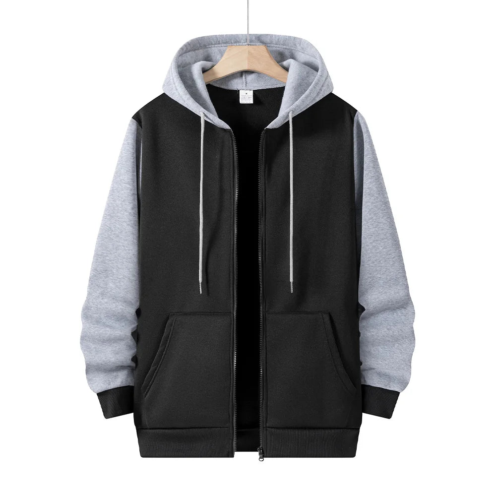 Calder | Mens Fall Two-Tone Zip Hoodie
