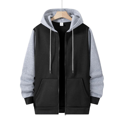Calder | Mens Fall Two-Tone Zip Hoodie