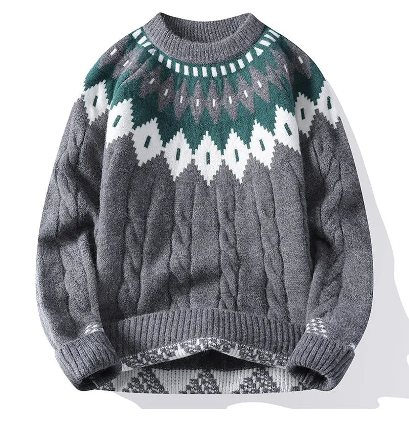 Dolver| Mens Crewneck Knit Sweater