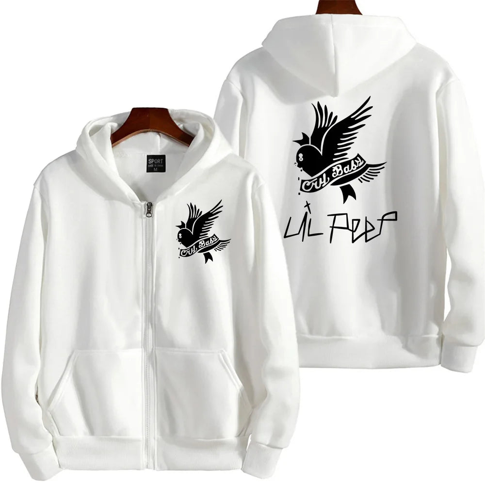Lil Peep | Mens Graphic Fleece Zip Hoodie