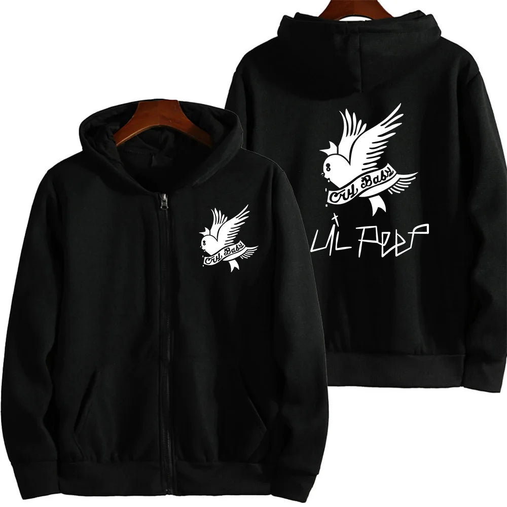 Lil Peep | Mens Graphic Fleece Zip Hoodie