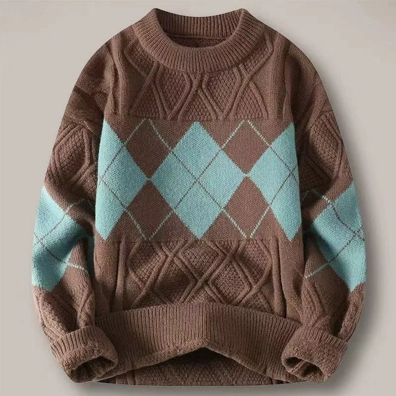 Westbrook | Mens Diamond Knit Winter Sweater