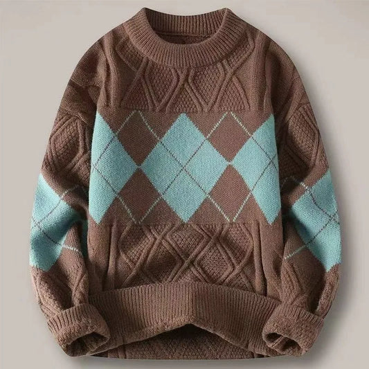 Westbrook | Mens Diamond Knit Winter Sweater