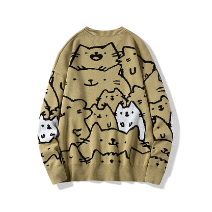 Wrenford | Mens Cat Graphic Autumn Sweater