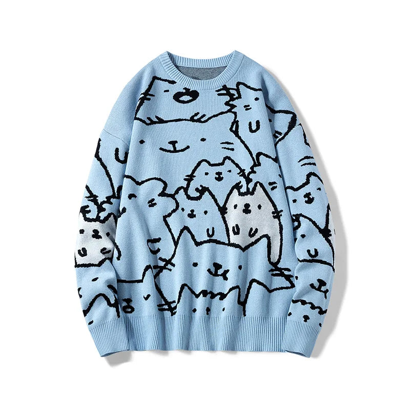 Wrenford | Mens Cat Graphic Autumn Sweater