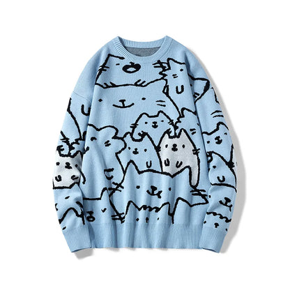 Wrenford | Mens Cat Graphic Autumn Sweater